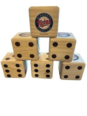 NEW Minnesota Twins Yard Dice Set - Natural Wood